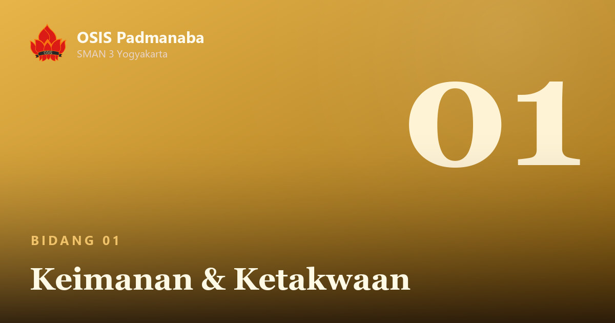 Poster Bidang 01: Keimanan & Ketakwaan