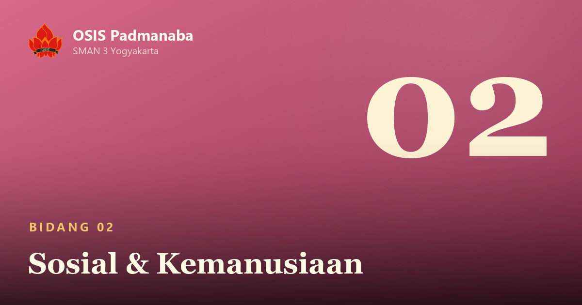 Poster Bidang 02: Sosial & Kemanusiaan