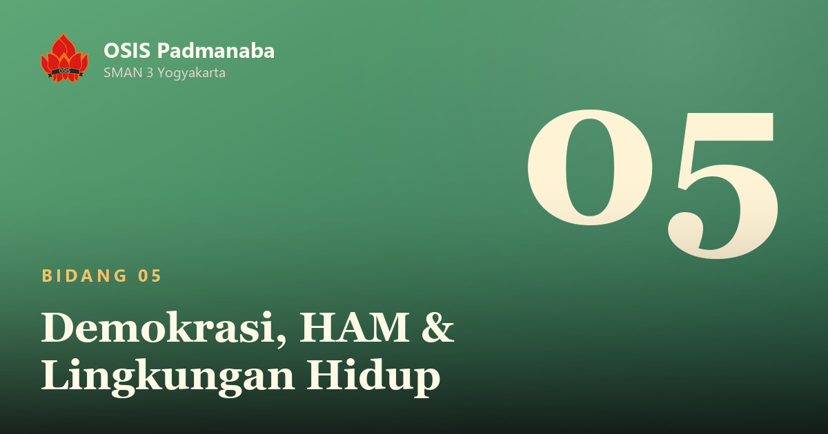 Poster Bidang 05: Demokrasi, HAM & Lingkungan Hidup