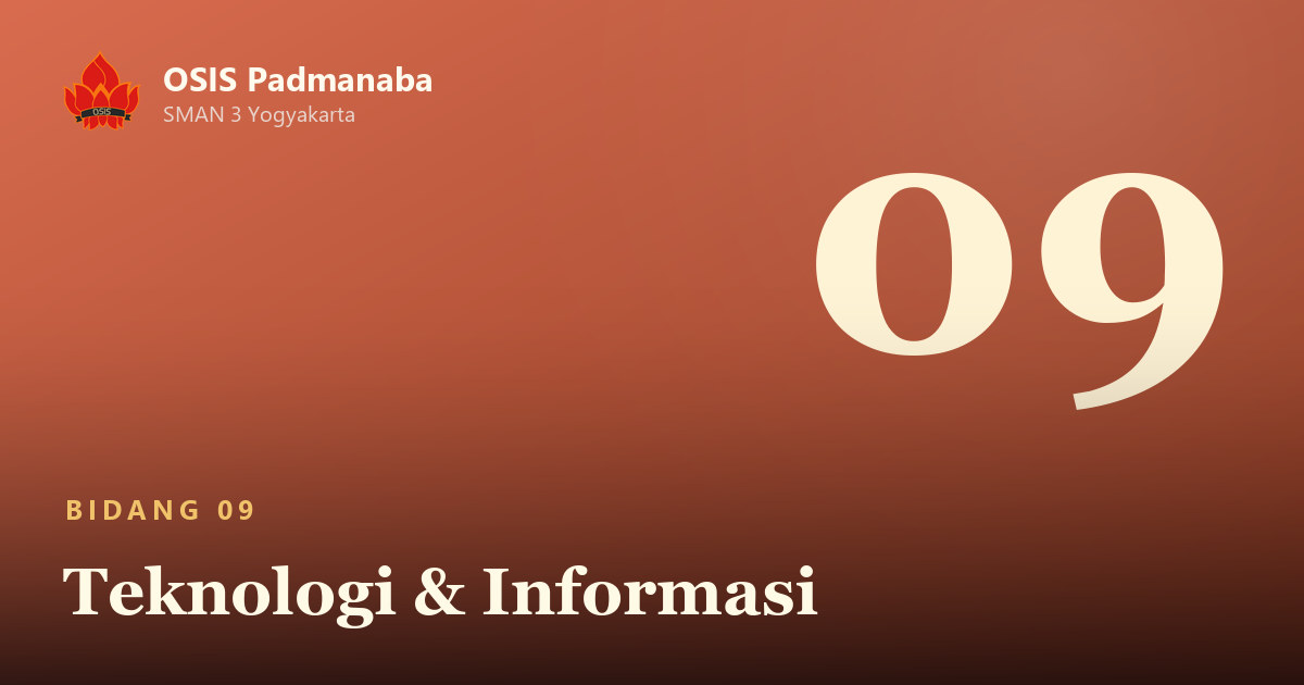 Poster Bidang 09: Teknologi & Informasi