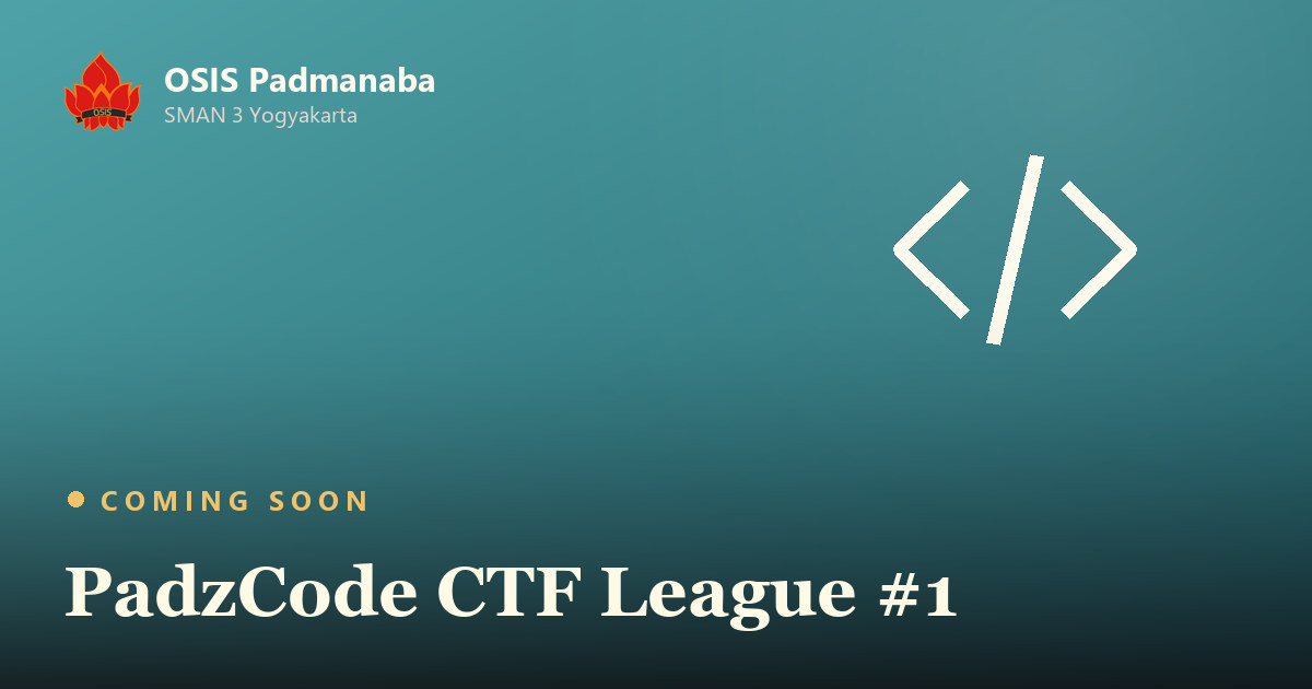 Poster PadzCode CTF League #1